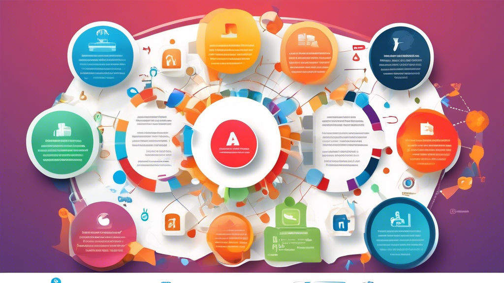 Create an informative and visually engaging infographic showcasing the 'Top 10 Best Ad Networks for Effective Online Advertising.' Include icons representing each ad network, such as Google Ads, Facebook Ads, LinkedIn Ads, and others. Incorporate elements like charts and graphs to illustrate performance metrics, along with a sleek modern design emphasizing digital marketing themes.